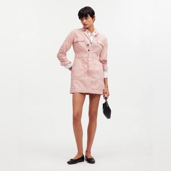 Madewell x MN Dye Studio Denim Patch-Pocket Mini Dress Size M - Picture 1 of 14